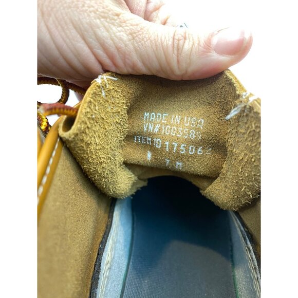 L.L. Bean 6" Duck Leather Rubber Boot Bean Boot Brown Tan Women's Size 7M - Picture 10 of 11